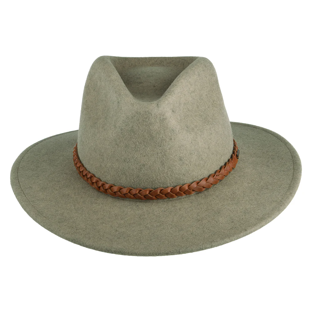 Brixton Messer Western Fedora Hut aus Wollfilz - Natur Meliert - Image 3