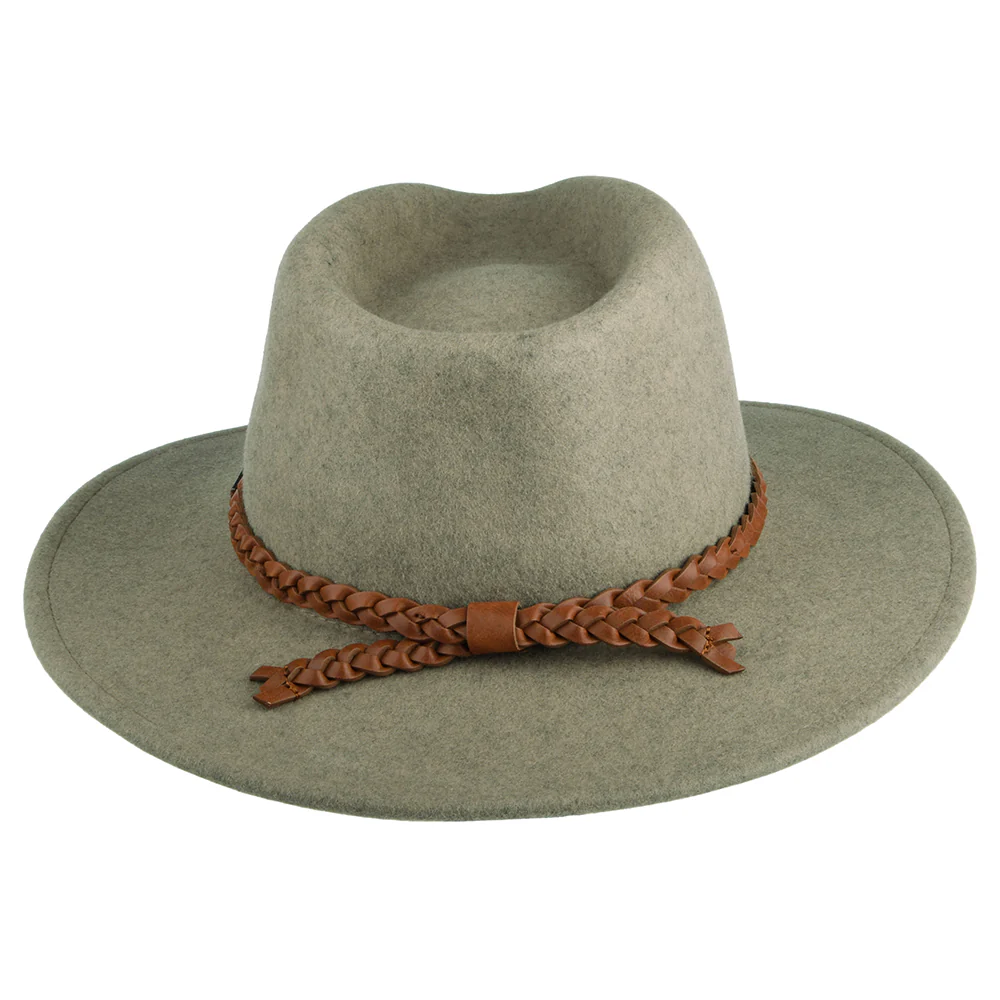 Brixton Messer Western Fedora Hut aus Wollfilz - Natur Meliert - Image 4