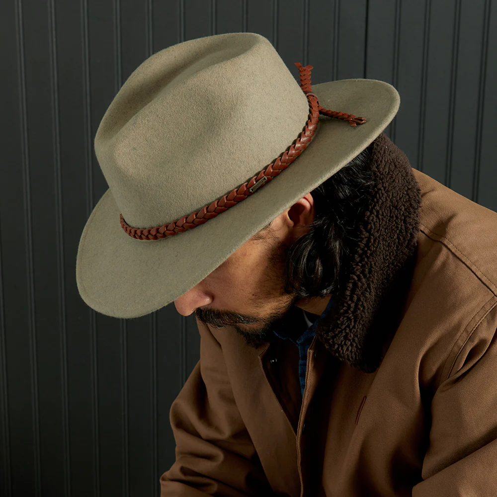 Brixton Messer Western Fedora Hut aus Wollfilz - Natur Meliert - Image 7