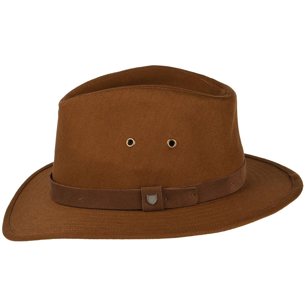 Brixton Messer X Adventure Wasserabweisender Fedora Hut aus Baumwolle - Hellbraun - Image 2
