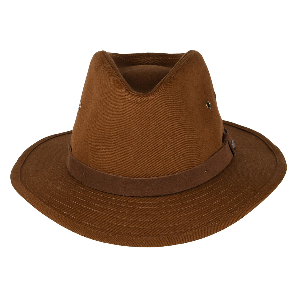 Brixton Messer X Adventure Wasserabweisender Fedora Hut aus Baumwolle - Hellbraun - Image 3