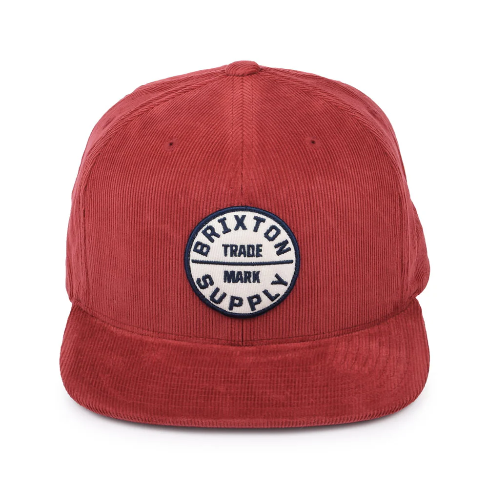 Brixton Oath III Kord Snapback Cap - Weinrot - Image 2