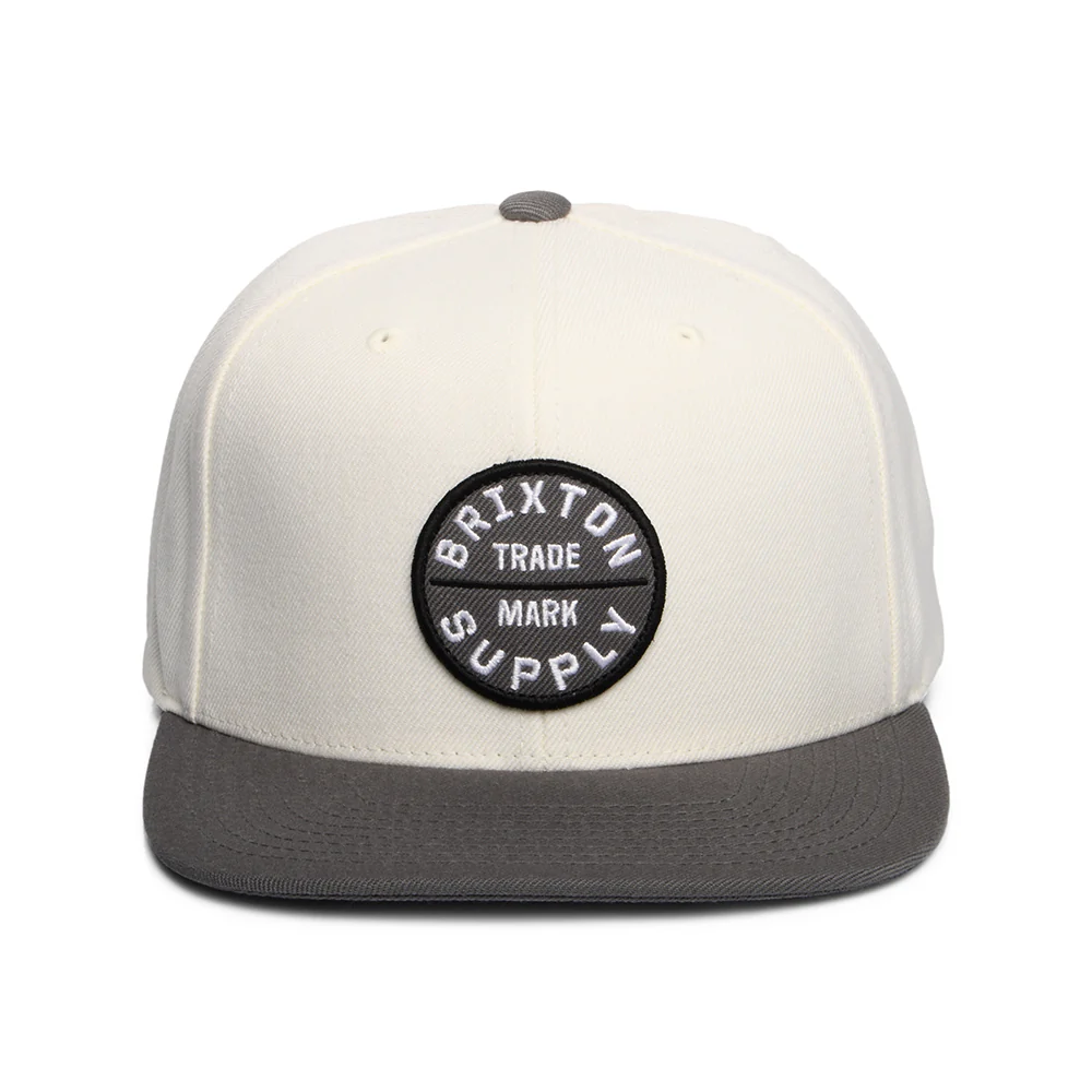 Brixton Oath III Snapback Cap - Cremeweiß-Anthrazit - Image 2