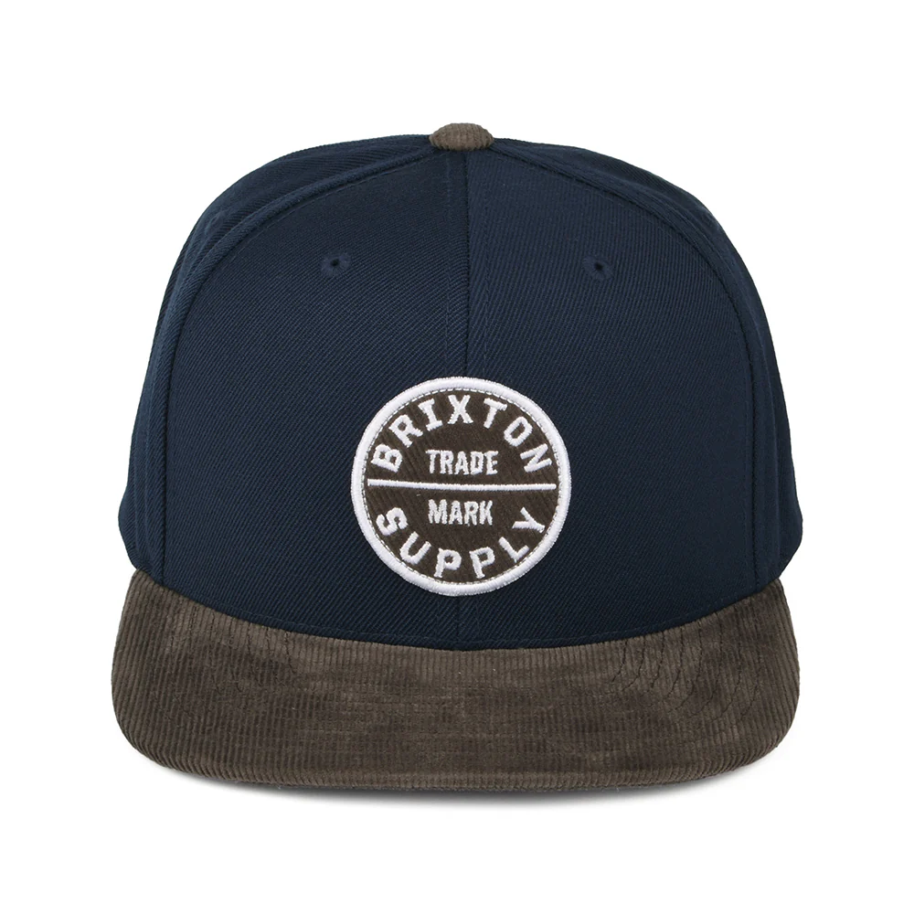 Brixton Oath III Snapback Cap - Marineblau-Braun - Image 2