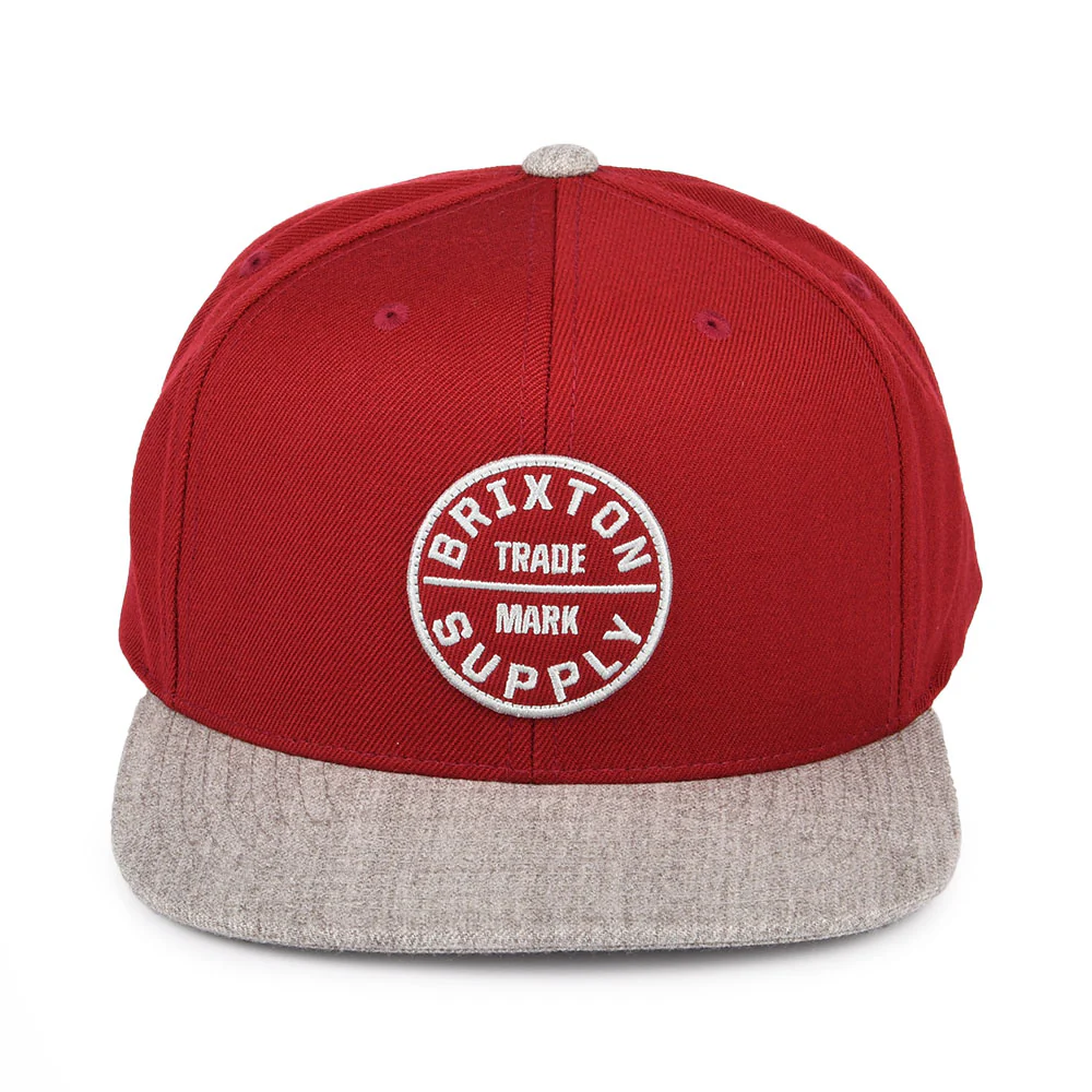 Brixton Oath III Snapback Cap - Rot-Grau Melliert - Image 2