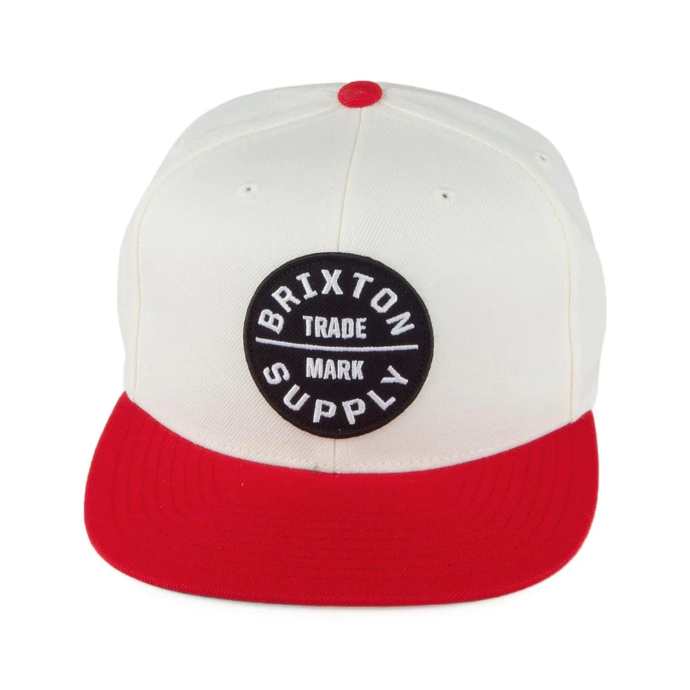 Brixton Oath III Snapback Cap - Weiß-Rot - Image 2