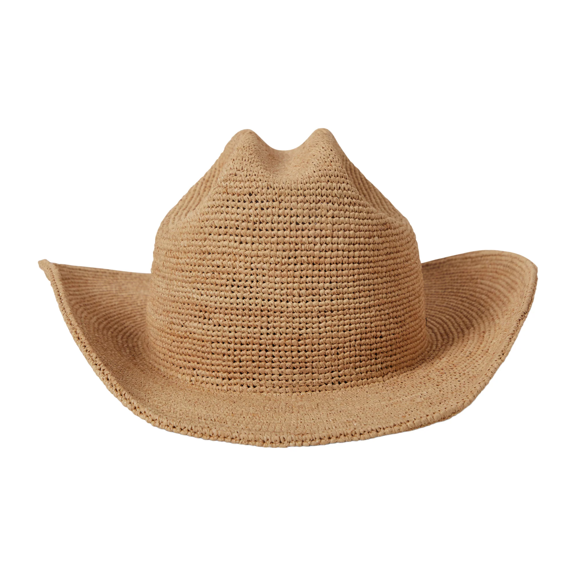 Brixton Odessa Gehäkelter Cowboy Hut aus Raffia Stroh - Hellbraun - Image 3