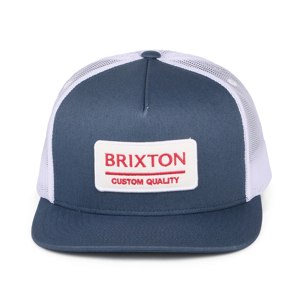 Brixton Palmer Proper MP Trucker Cap - Blau-Weiß - Image 2