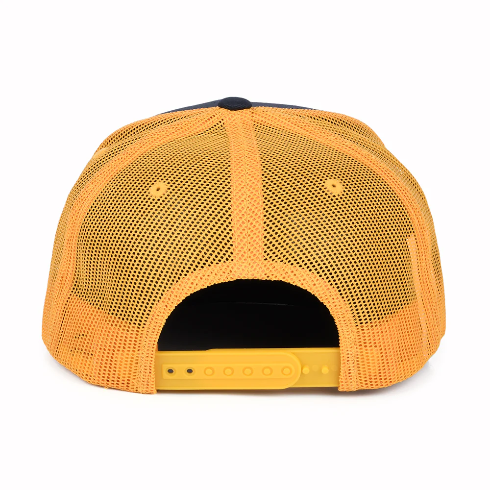 Brixton Palmer Proper MP Trucker Cap - Verwaschenes Marineblau-Gelb - Image 3