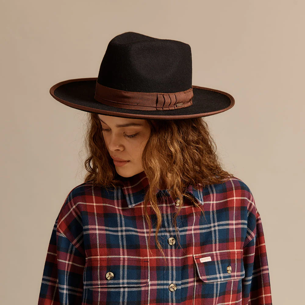 Brixton Reno Fedora Hut aus Wollfilz - Schwarz-Braun - Image 10