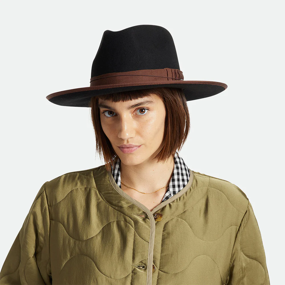 Brixton Reno Fedora Hut aus Wollfilz - Schwarz-Braun - Image 12