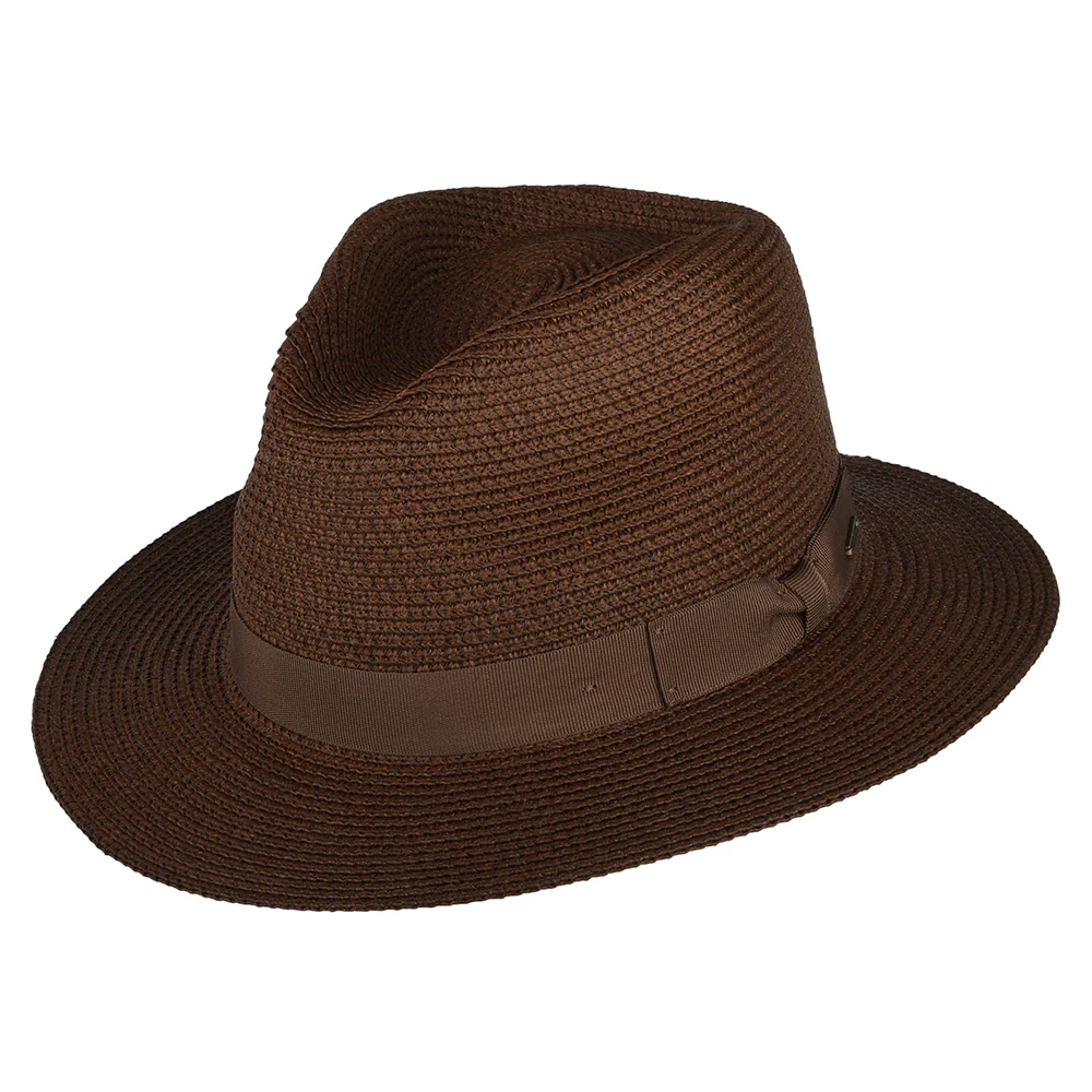 Brixton Rio Fedora Hut aus Toyo Stroh - Braun