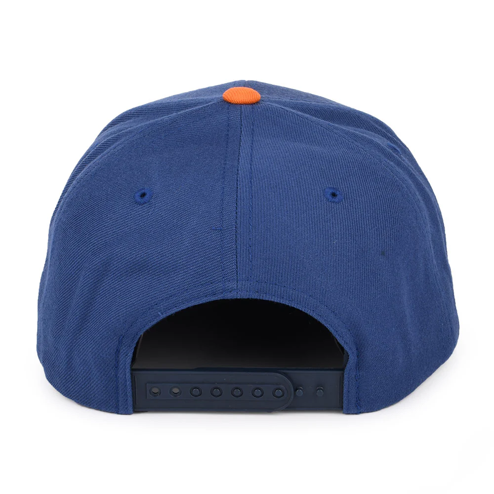 Brixton Rival MP Snapback Cap - Blau-Verbranntes Orange - Image 3