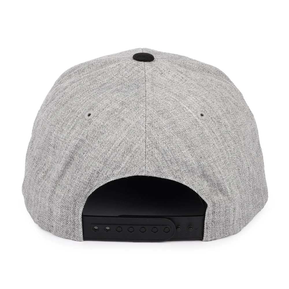 Brixton Rival MP Snapback Cap - Grau Melliert-Schwarz - Image 3
