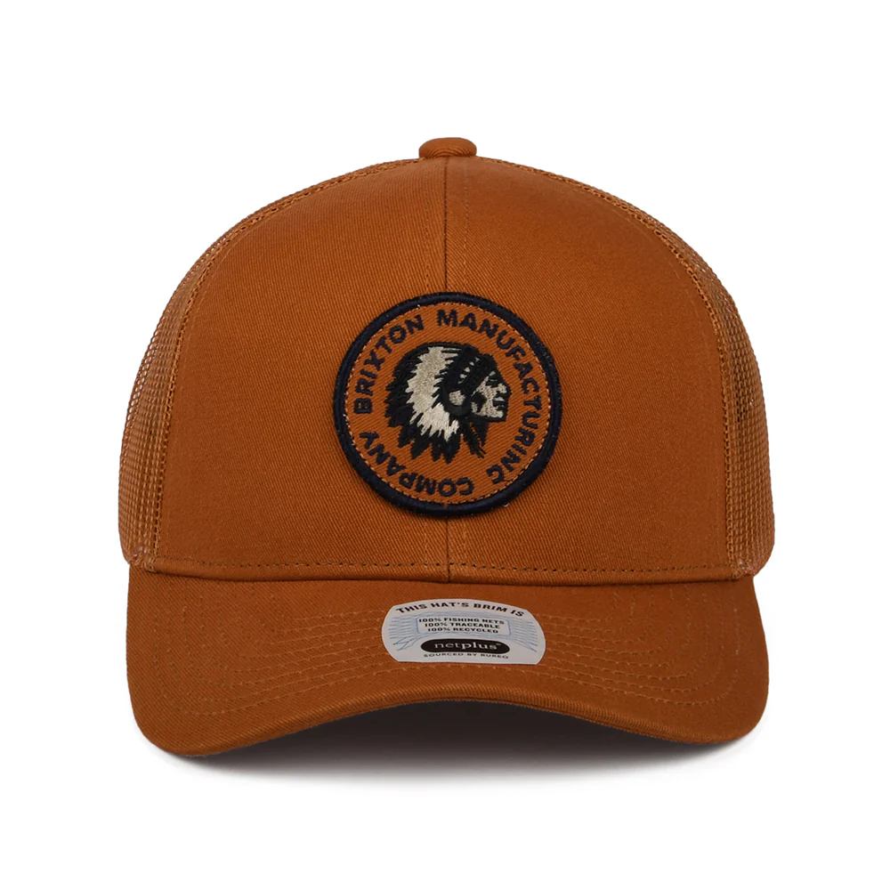 Brixton Rival Stamp NetPlus MP II Trucker Cap - Verbranntes Orange - Image 2