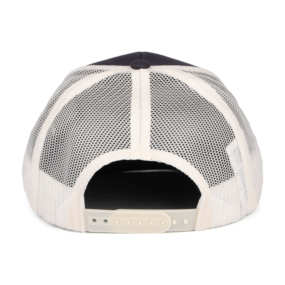 Brixton Rival Stamp NetPlus MP II Trucker Cap - Verwaschenes Marineblau-Cremeweiß - Image 3