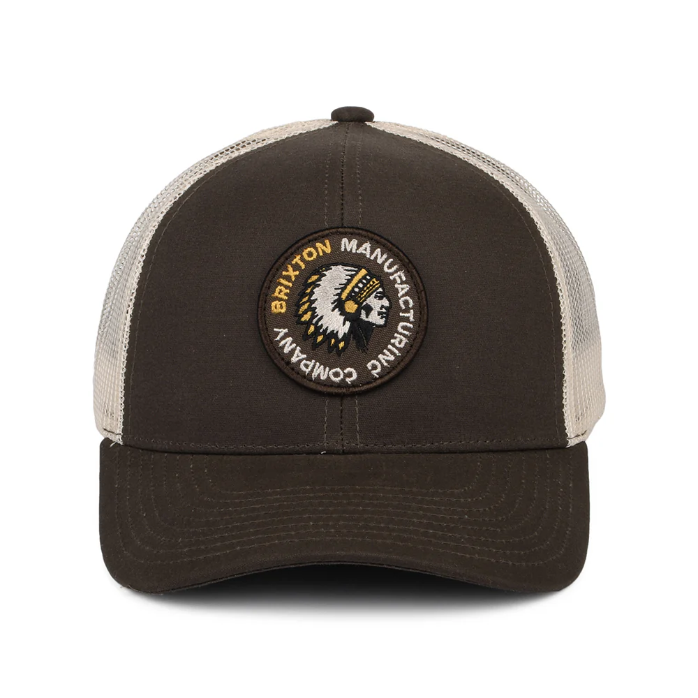 Brixton Rival Stamp NetPlus MP II Trucker Cap - Braun-Cremeweiß - Image 2