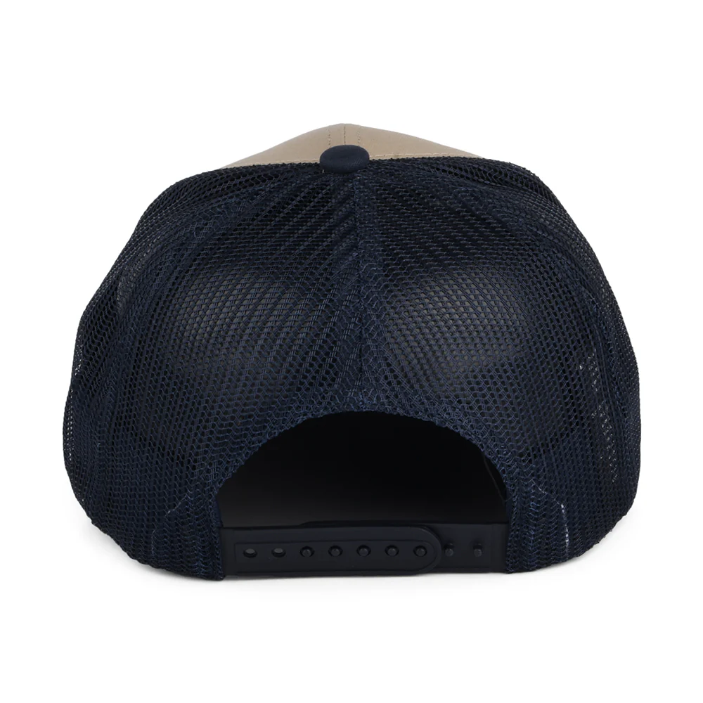 Brixton Rival Stamp NetPlus MP II Trucker Cap - Sand-Verwaschenes Marineblau - Image 3