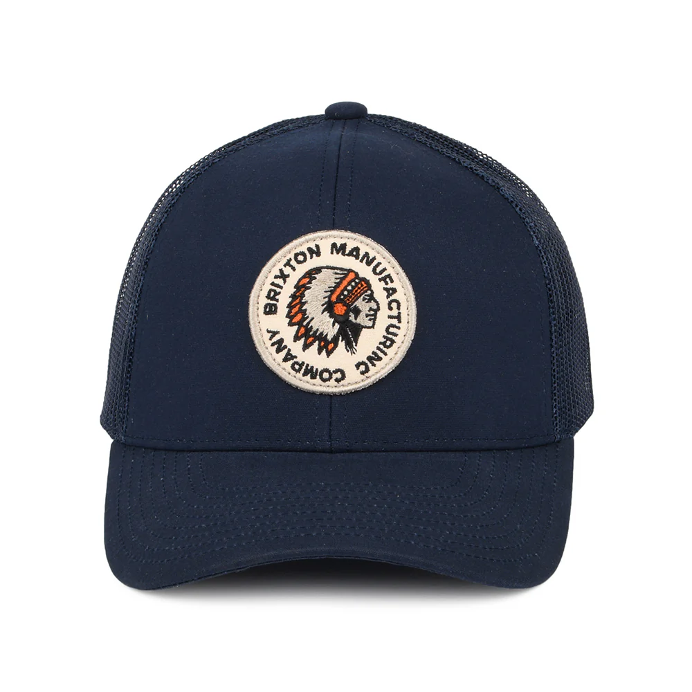 Brixton Rival Stamp NetPlus MP II Trucker Cap - Verwaschenes Marineblau - Image 2