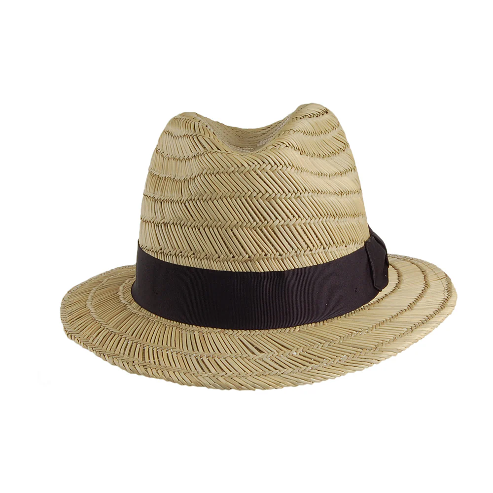 Brixton Rollins Fedora Hut aus Stroh - Natur-Schwarz - Image 3