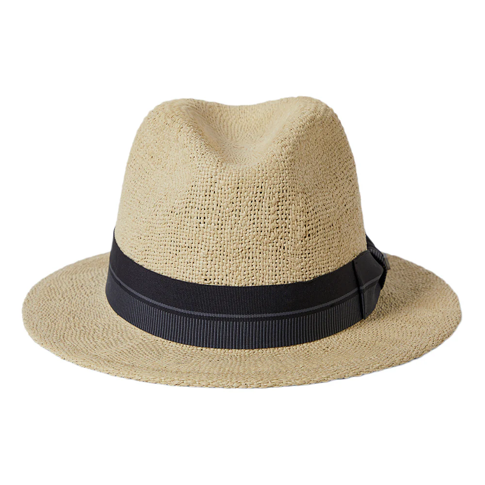 Brixton Roma Fedora Hut aus Toyo Stroh - Natur-Schwarz - Image 2