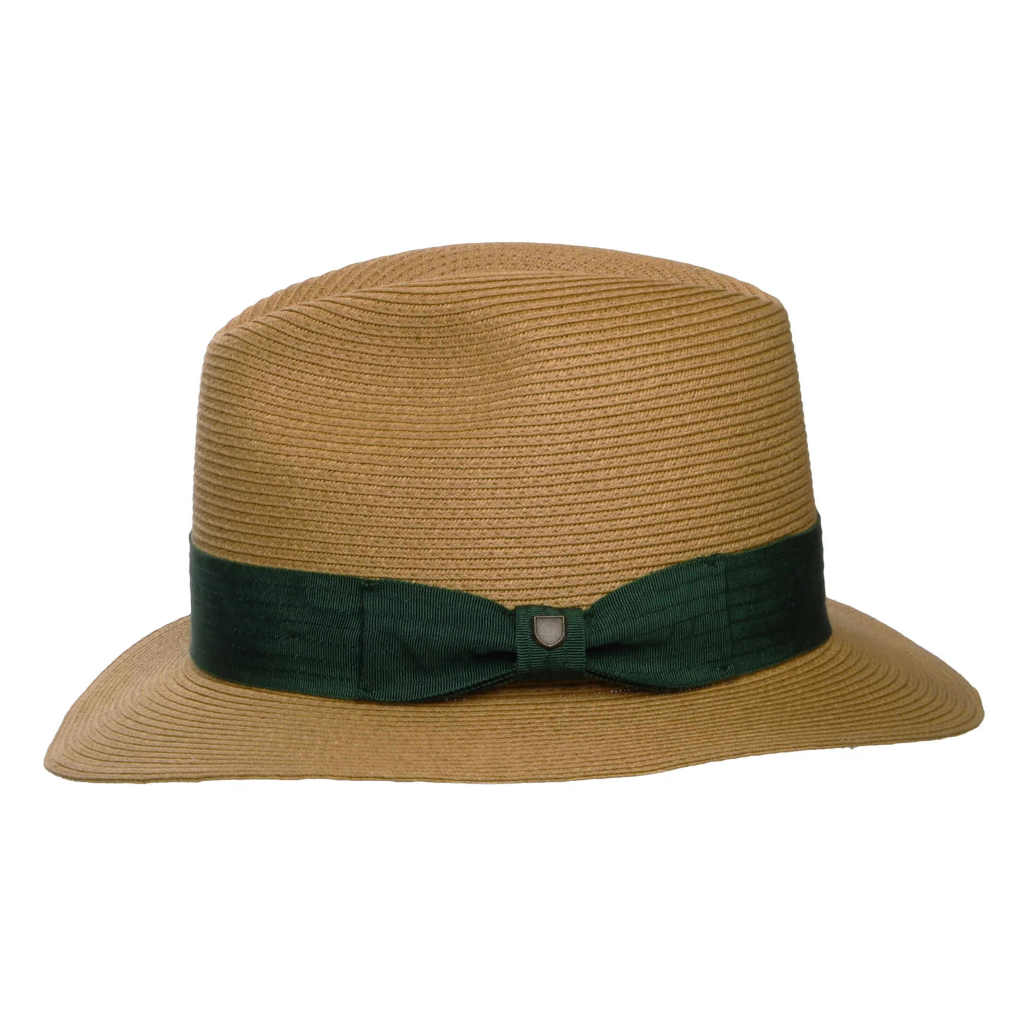 Brixton Roma Knautschbarer Fedora Hut aus Toyo Stroh - Dunkles Beige-Waldgrün - Image 2