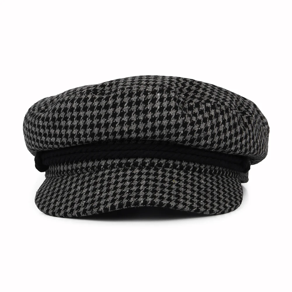 Brixton Schiffermütze Houndstooth - Grau-Schwarz - Image 2