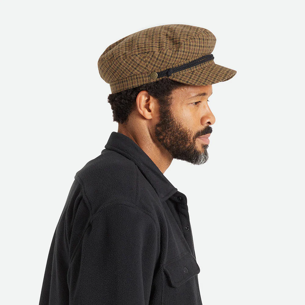 Brixton Schiffermütze Houndstooth - Karamell-Schwarz - Image 5