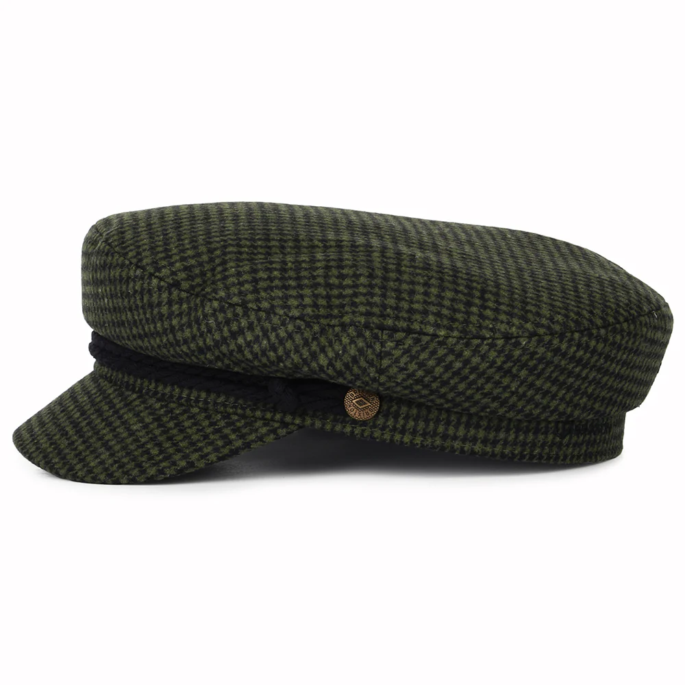 Brixton Schiffermütze Houndstooth - Moosgrün-Schwarz - Image 3