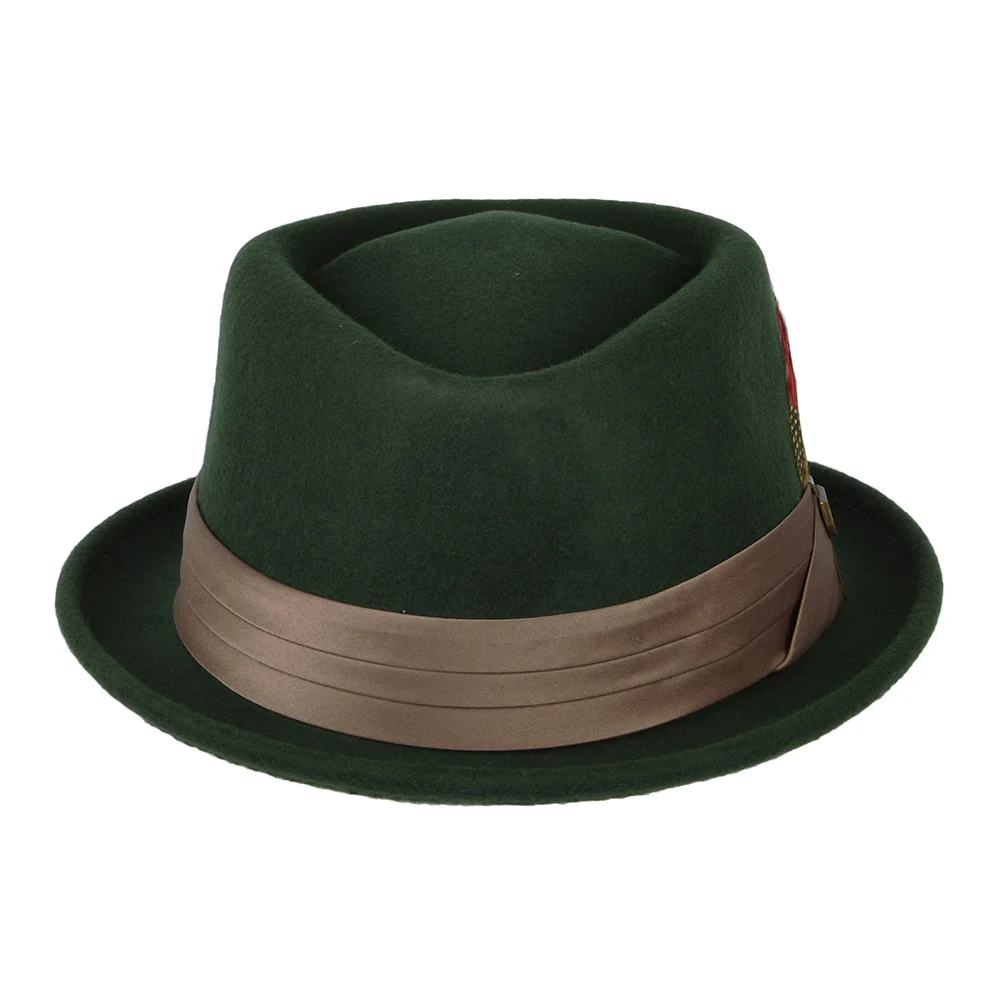 Brixton Stout Pork Pie Hut aus Wollfilz - Moosgrün-Bronze - Image 3