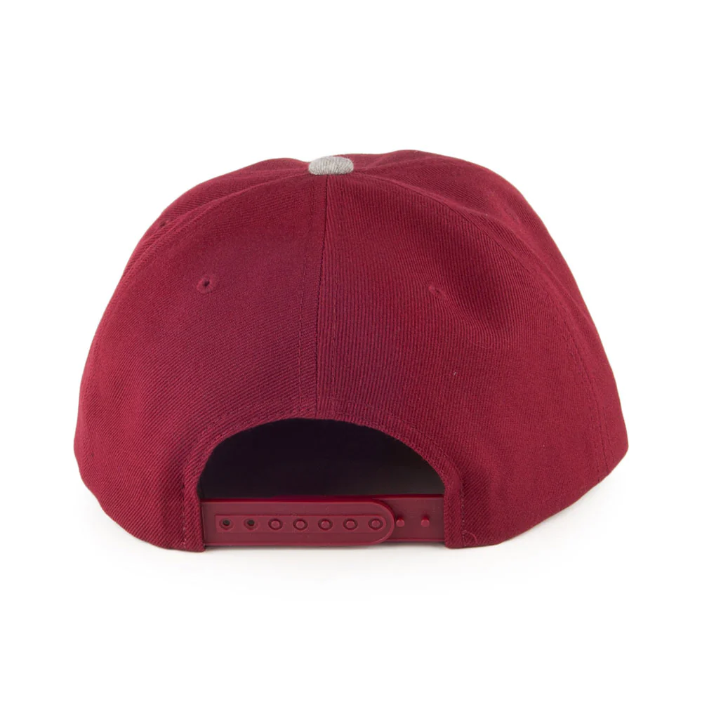 Brixton Trig Snapback Cap - Burgunderrot-Grau - Image 3