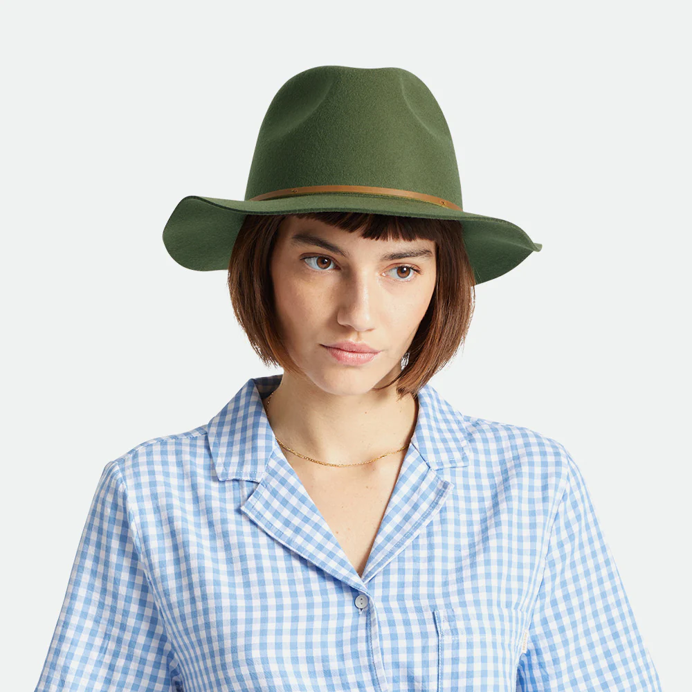 Brixton Wesley Fedora Hut aus Wollfilz - Olivgrün - Image 4