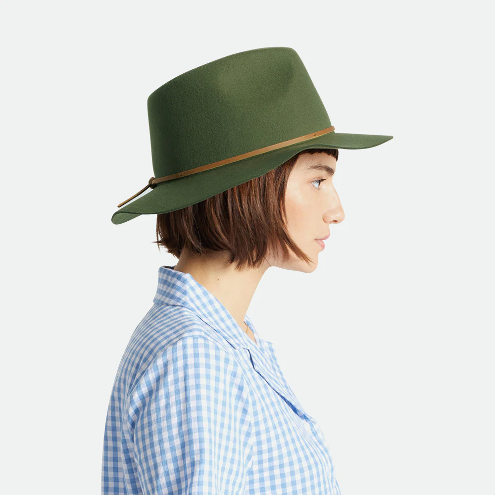 Brixton Wesley Fedora Hut aus Wollfilz - Olivgrün - Image 5