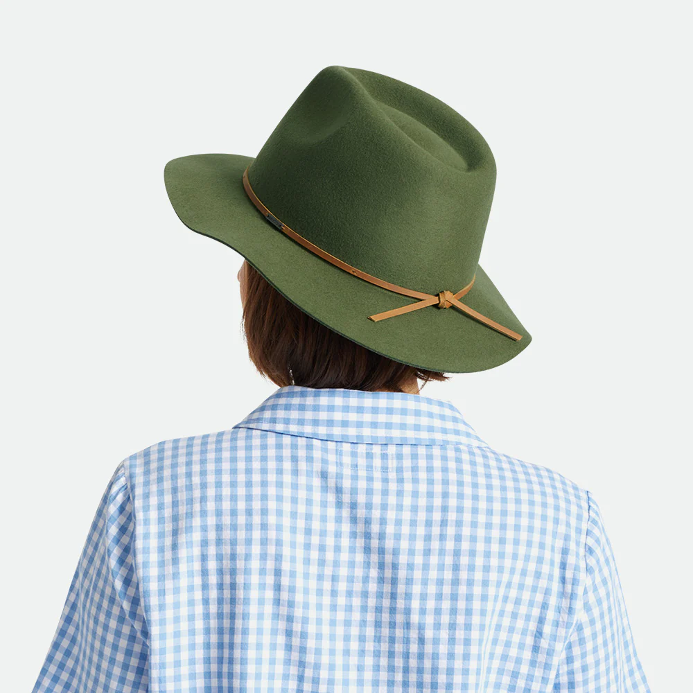 Brixton Wesley Fedora Hut aus Wollfilz - Olivgrün - Image 6