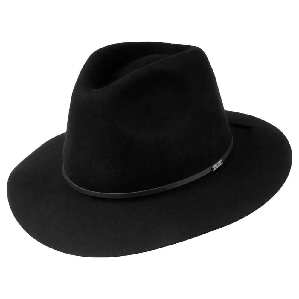 Brixton Wesley Fedora Hut aus Wollfilz - Schwarz