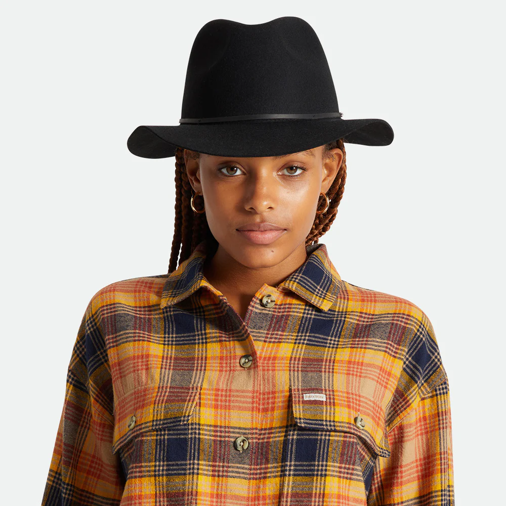Brixton Wesley Fedora Hut aus Wollfilz - Schwarz - Image 6