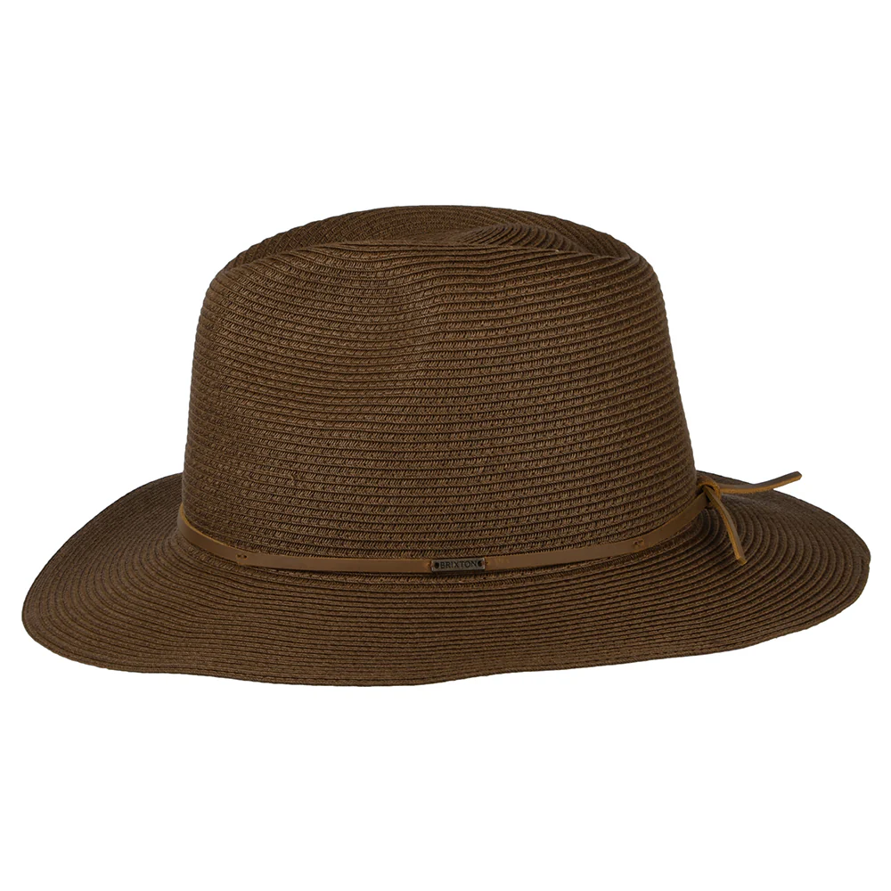 Brixton Wesley Packbarer Fedora Hut aus Stroh - Braun - Image 2
