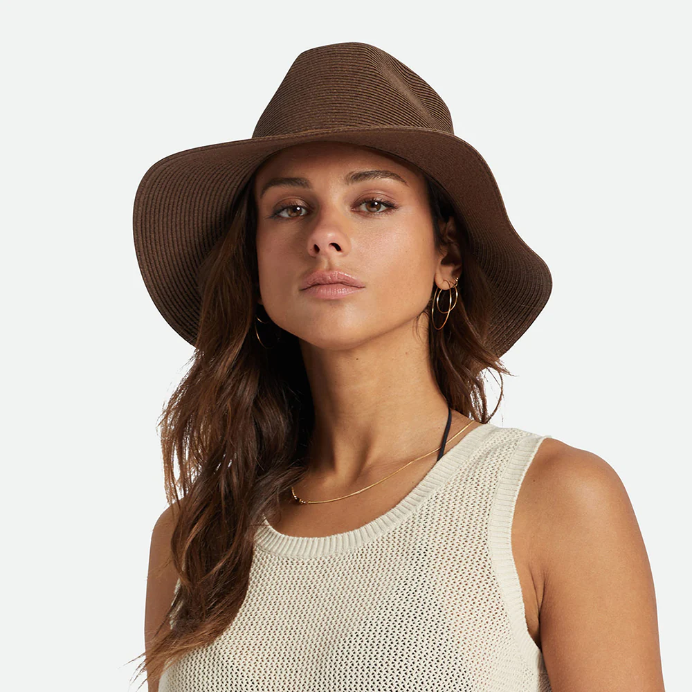 Brixton Wesley Packbarer Fedora Hut aus Stroh - Braun - Image 4