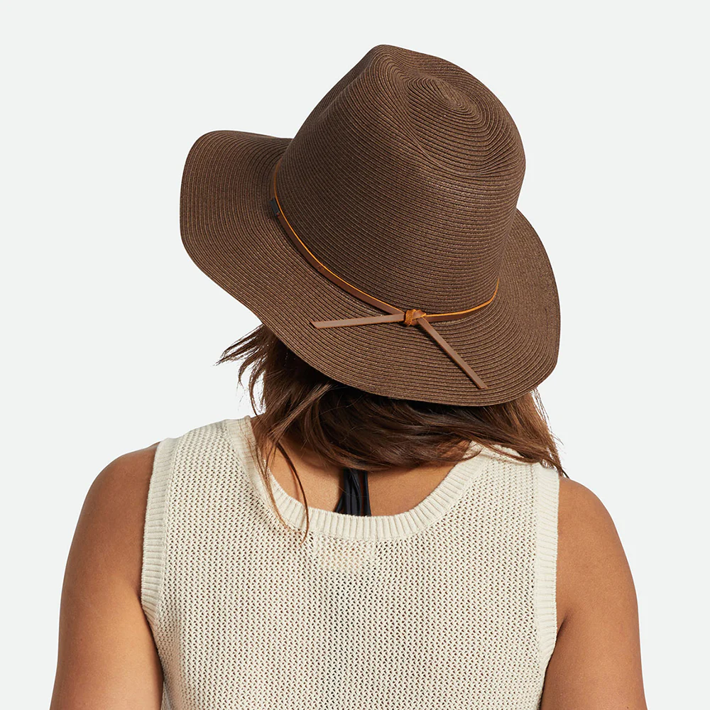 Brixton Wesley Packbarer Fedora Hut aus Stroh - Braun - Image 5