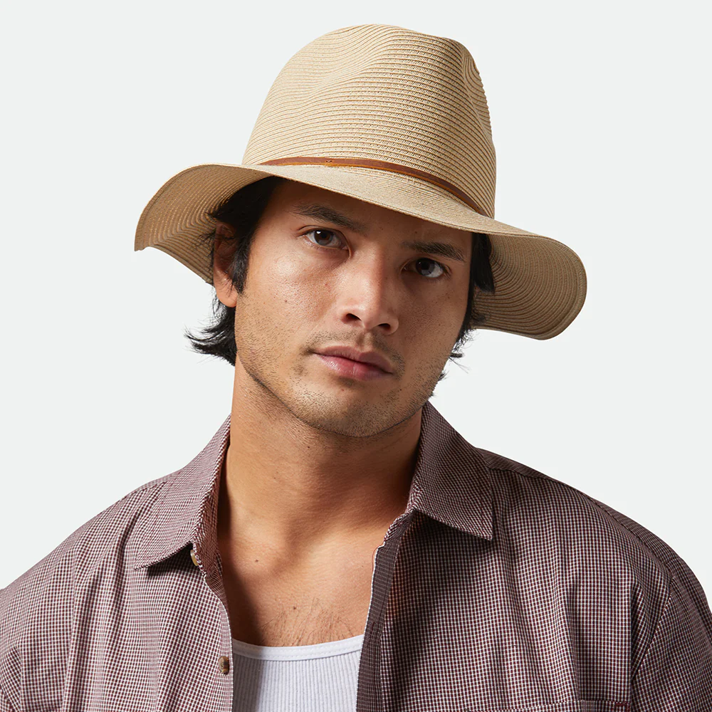Brixton Wesley Packbarer Fedora Hut aus Stroh - Hellbraun - Image 4