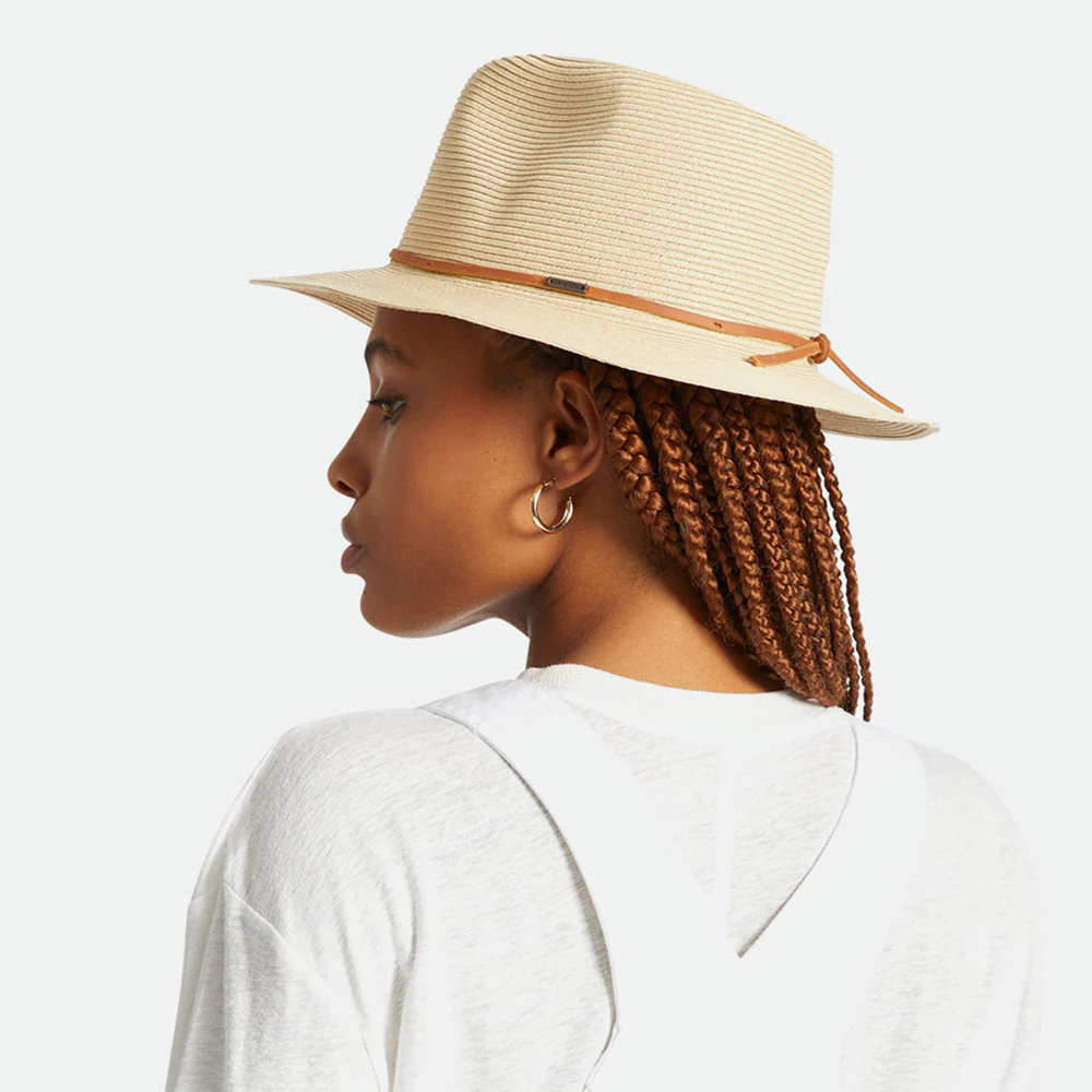Brixton Wesley Packbarer Fedora Hut aus Stroh - Hellbraun - Image 5