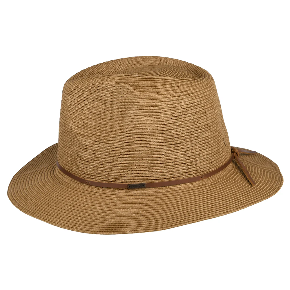 Brixton Wesley Packbarer Fedora Hut aus Stroh - Kupferrot - Image 2