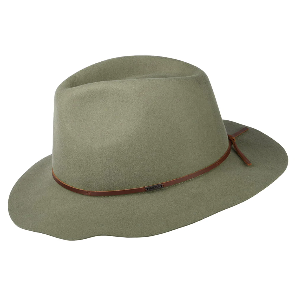 Brixton Wesley Packbarer Fedora Hut aus Wollfilz - Helles Salbeigrün - Image 2