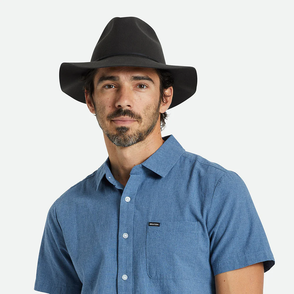 Brixton Wesley Packbarer Fedora Hut aus Wollfilz - Verwaschenes Schwarz - Image 7