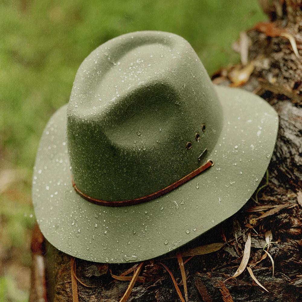 Brixton Wesley Weather Guard Fedora Hut - Helles Moosgrün - Image 4