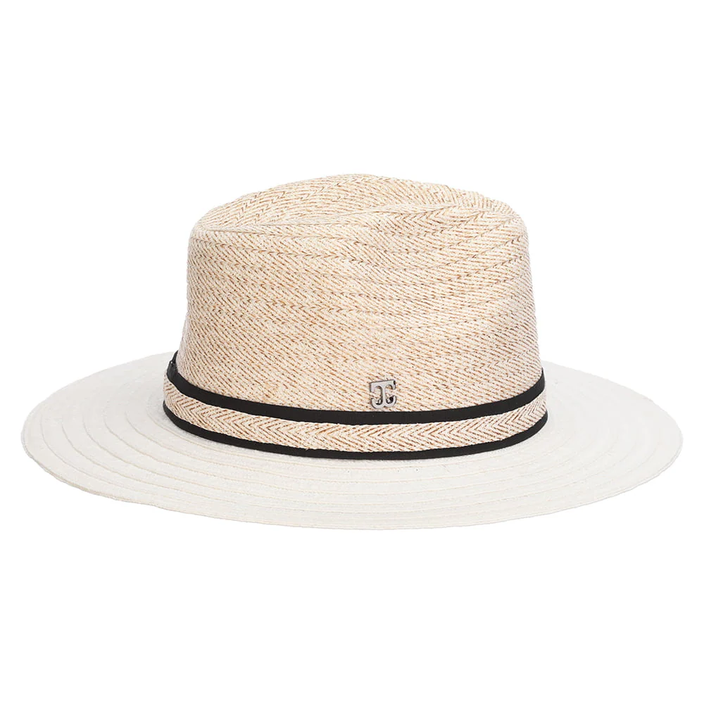 Callanan Bobbi Paper Braid Safari Fedora Hut - Weiß - Image 3