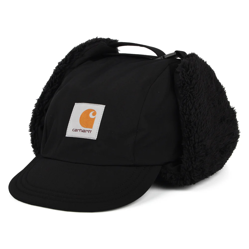 Carhartt WIP Alberta Baseball Cap mit Ohrenklappen - Schwarz - Image 2