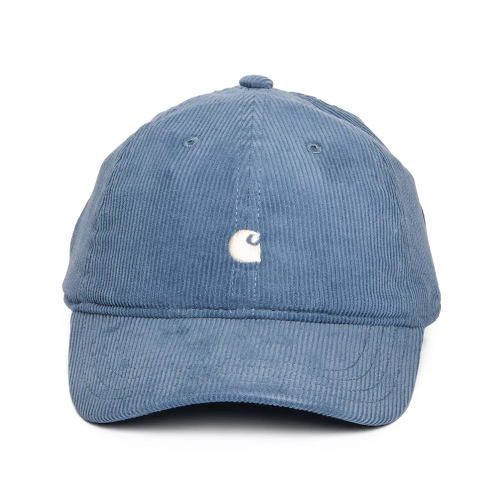 Carhartt WIP Harlem Kord Baseball Cap - Eisblau-Weiß - Image 2