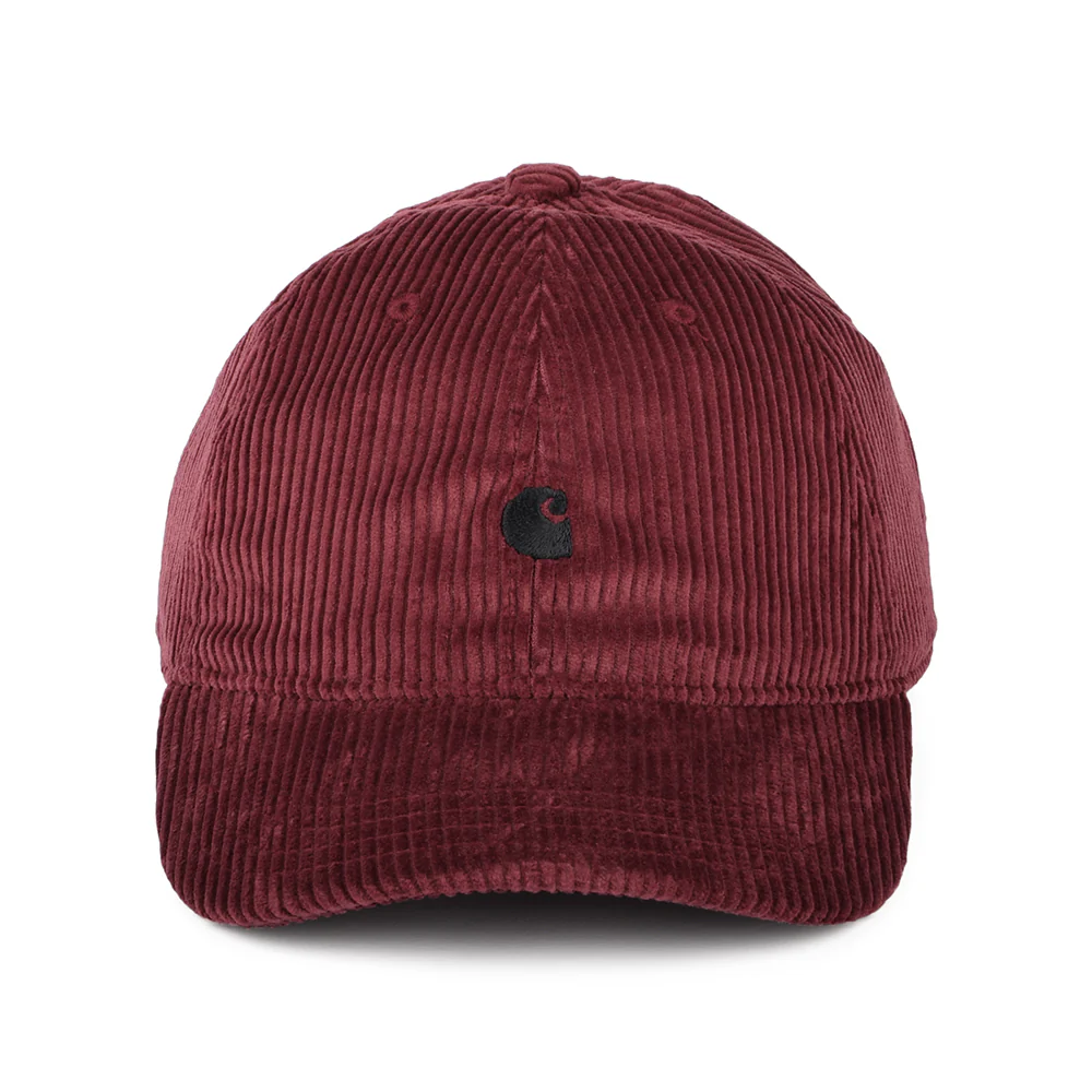 Carhartt WIP Harlem Kord Baseball Cap - Weinrot - Image 2