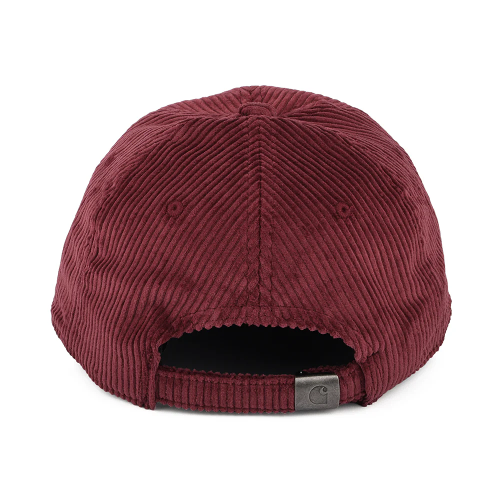 Carhartt WIP Harlem Kord Baseball Cap - Weinrot - Image 3